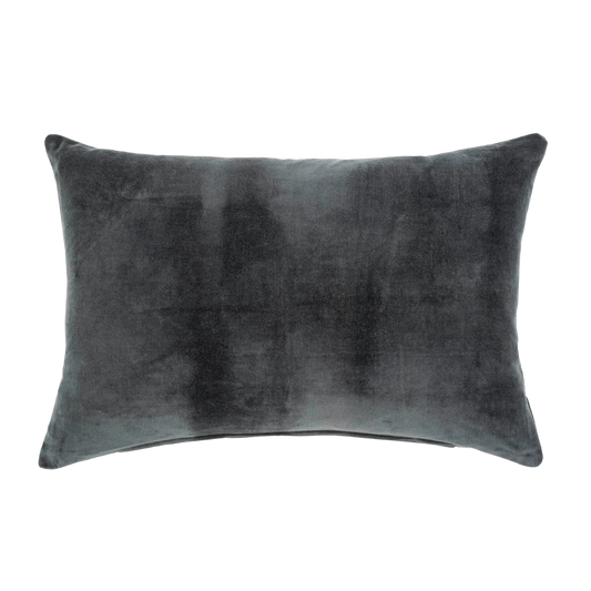 Vera Velvet Pillow Charcoal 16x24"
