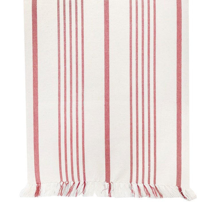 Soft stripe red runner 14x72"