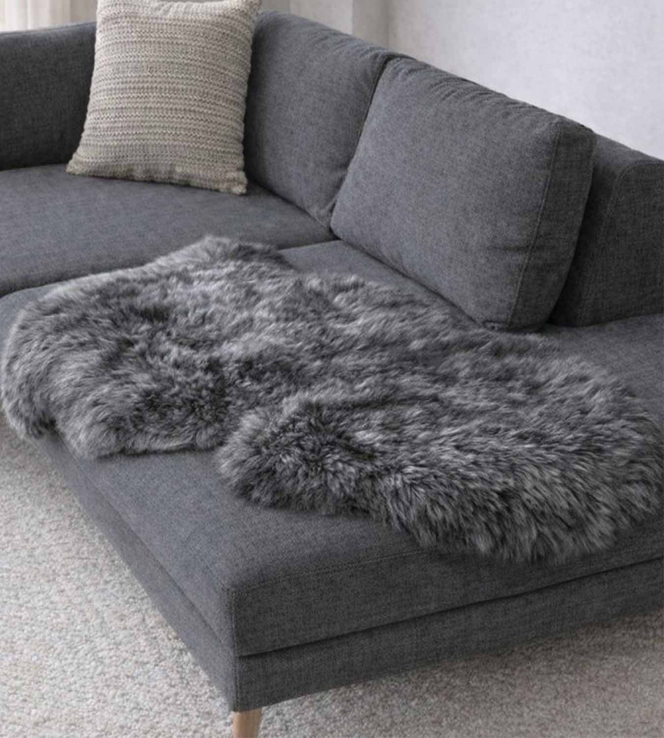 Coal sheepskin 2x3'