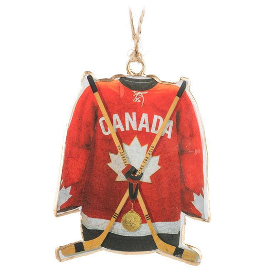 Canada Red Jersey Ornament 4"H