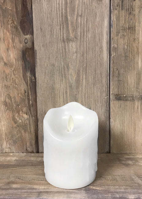 White LED Candle 3x4"