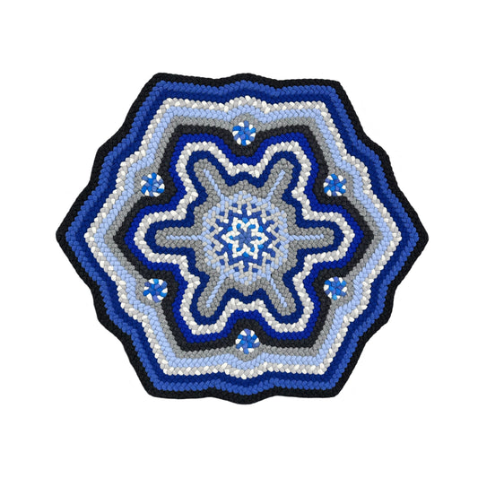 Snowstar wool rug 32"