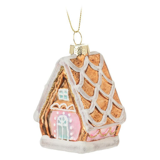 Gingerbread House Ornament 2.5"H