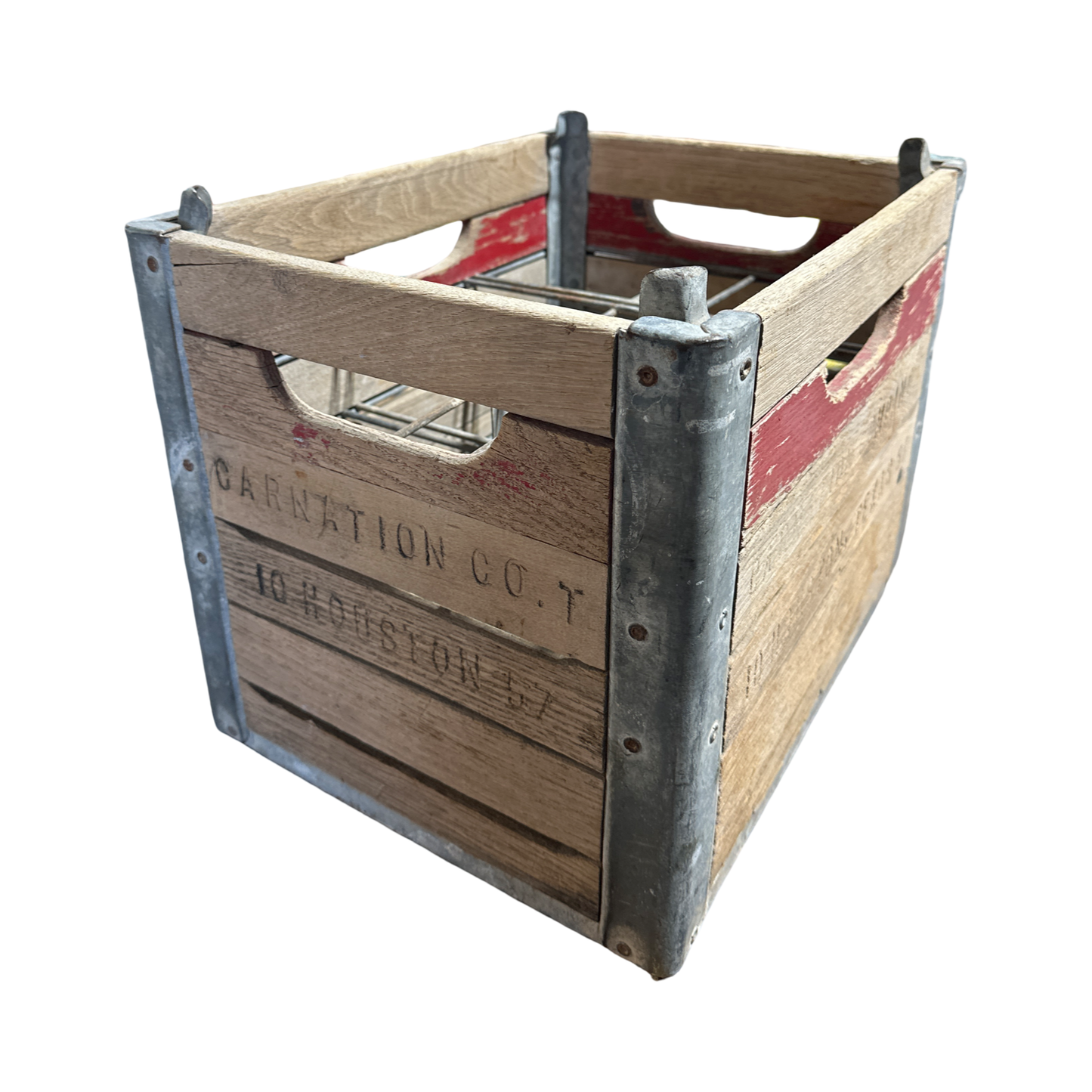 Vintage Carnation Milk Delivery Crate