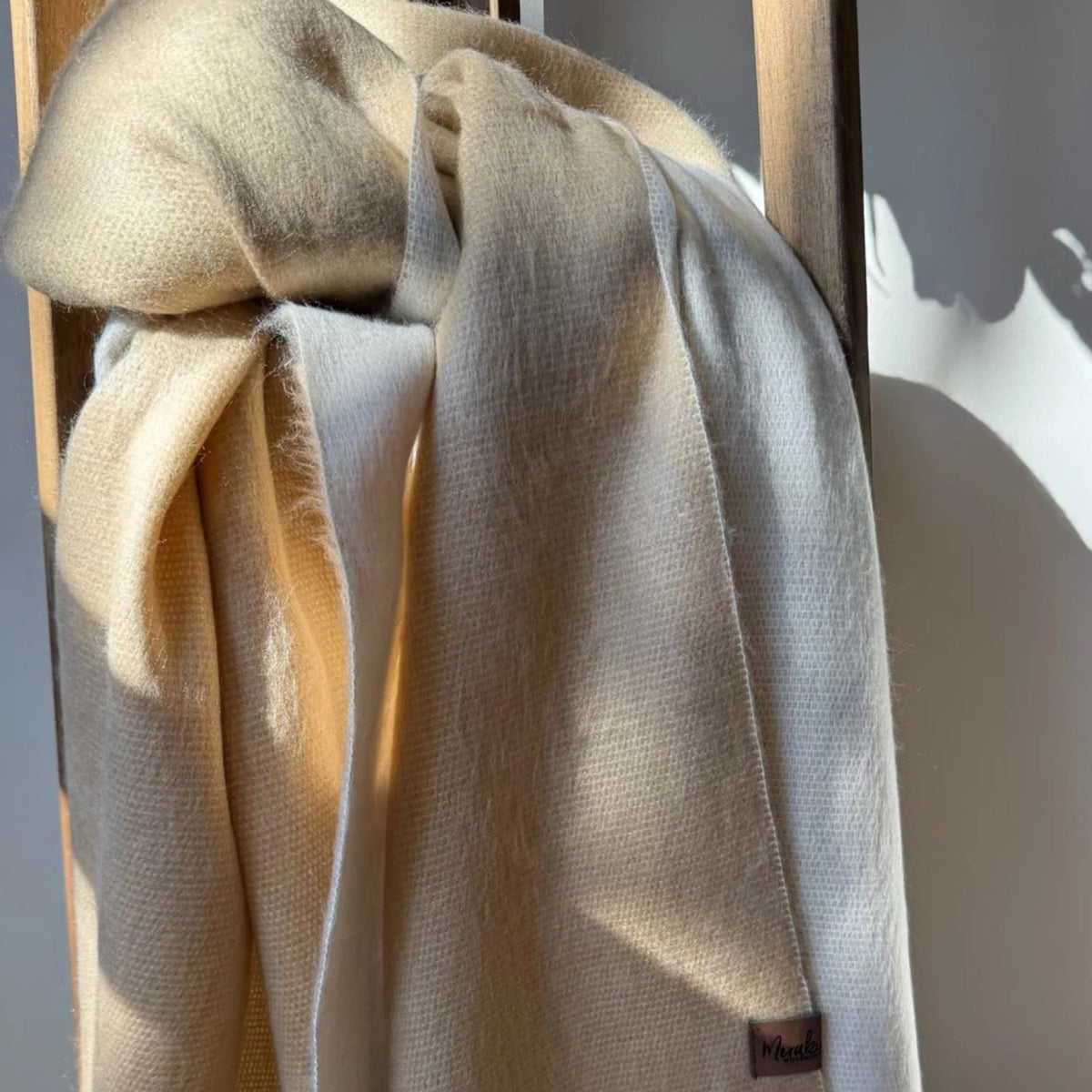 Biscotti Beige Alpaca Blanket Scarf