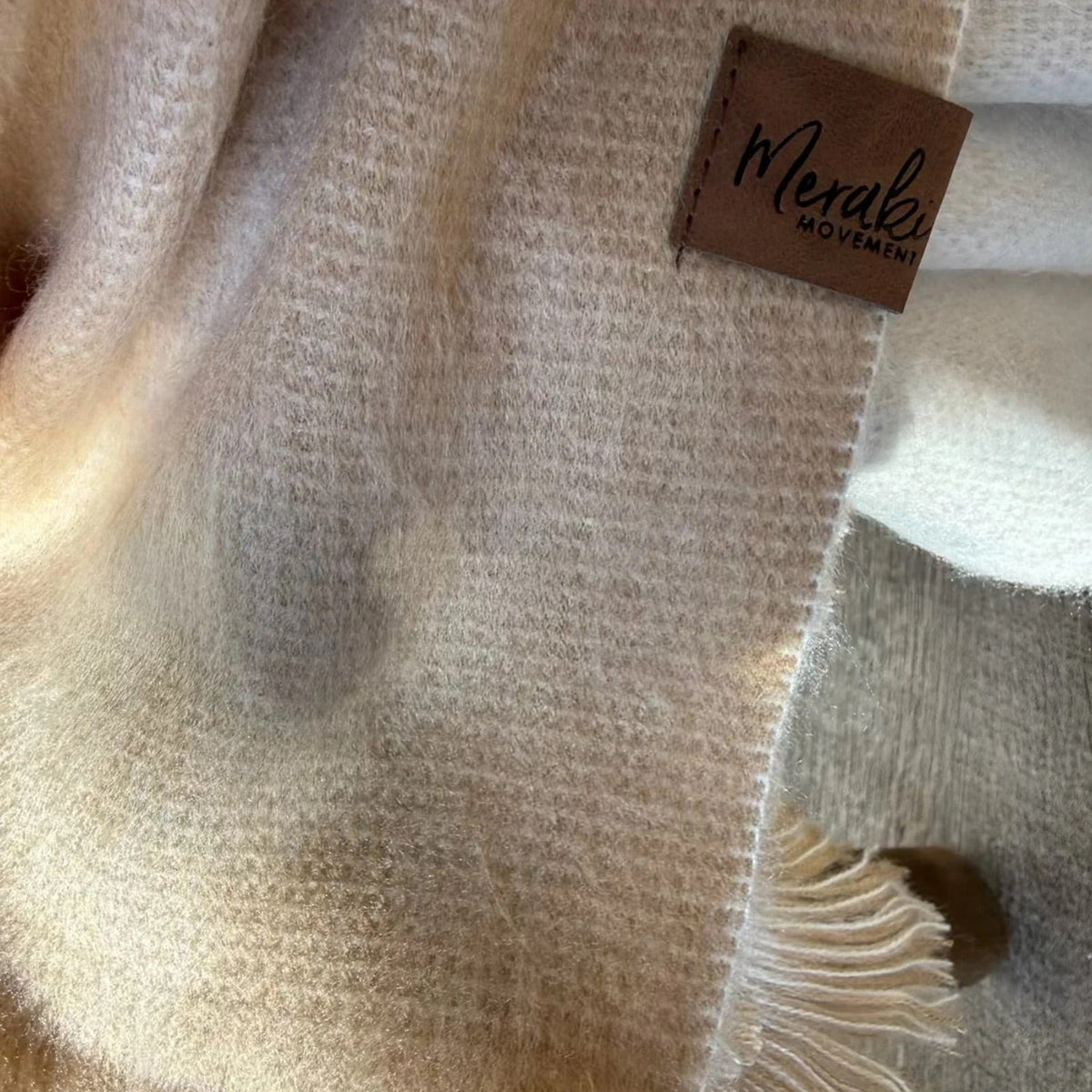 Biscotti Beige Alpaca Blanket Scarf