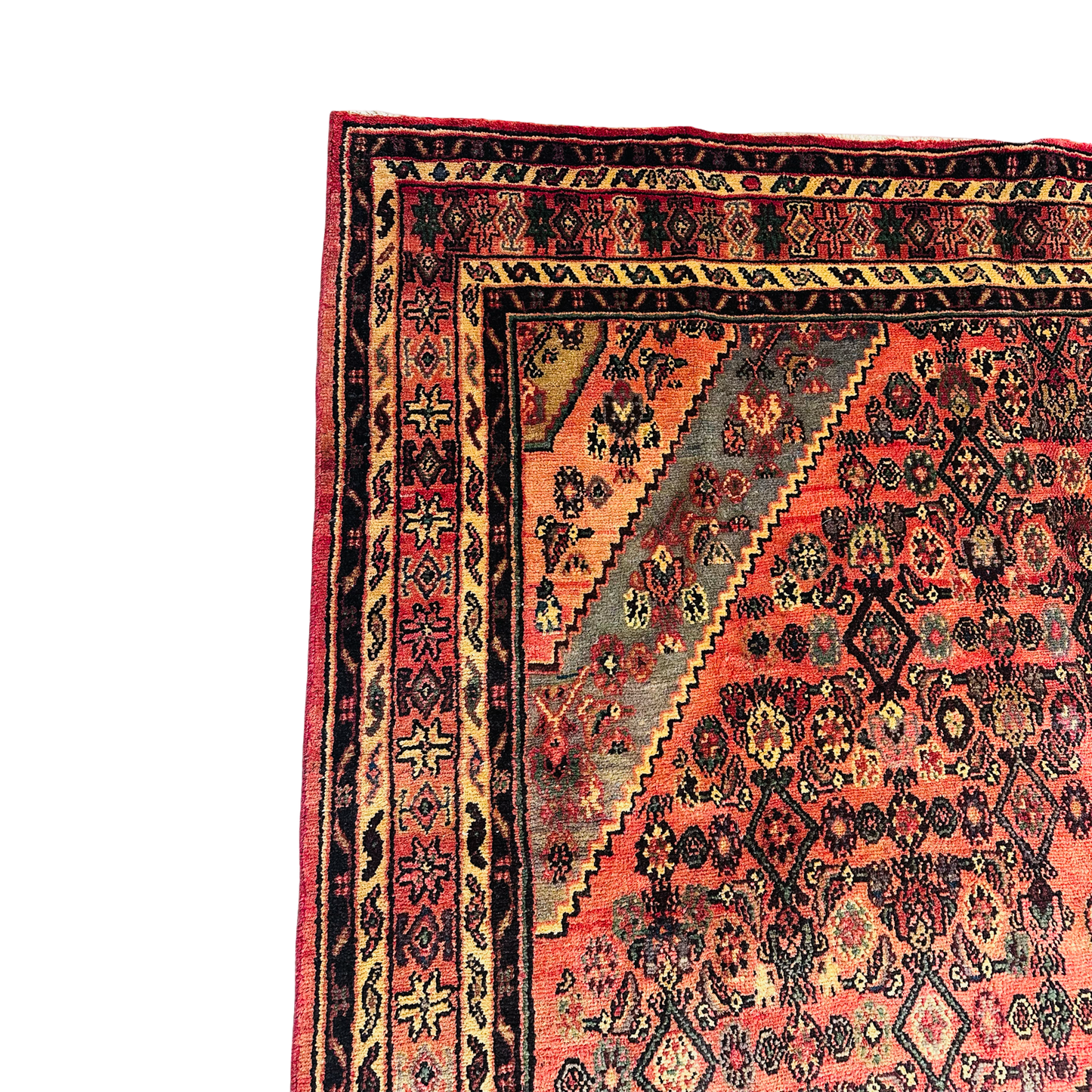 Vintage Hamadan Wool Rug 119x84"