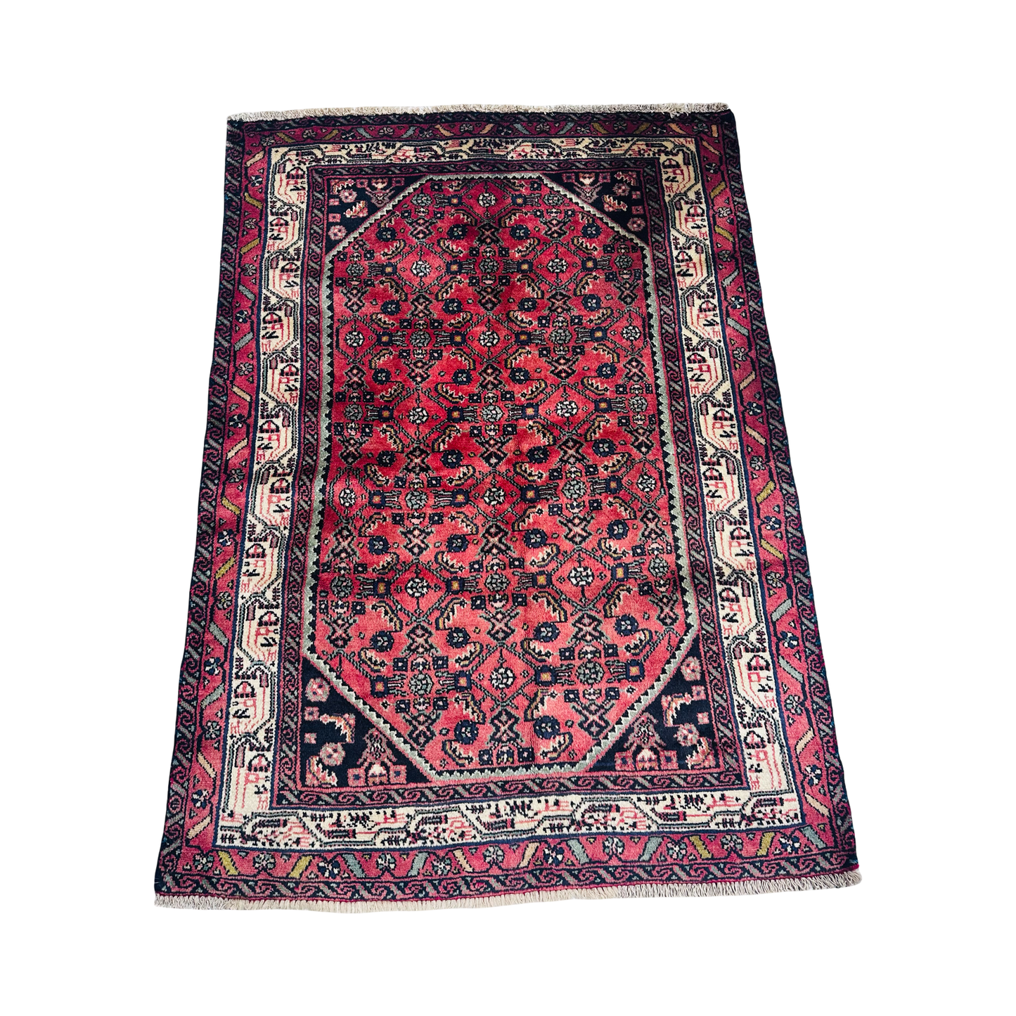Vintage Hossainabad Wool Rug 38x54"