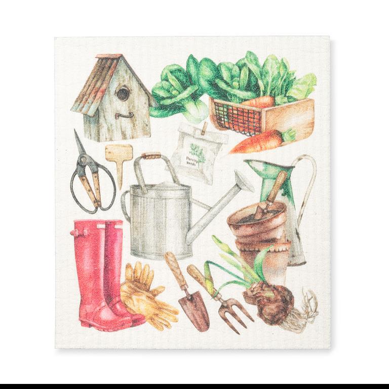 Gardening Tools Dishcloth 6.75x7.5"