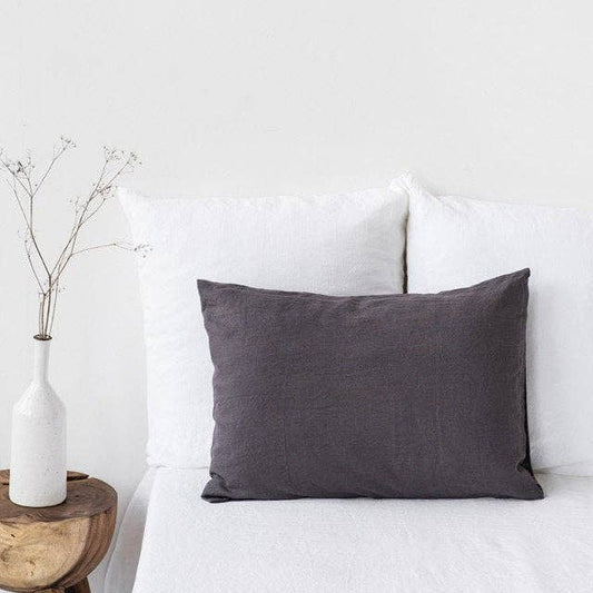 Charcoal Linen Pillowcase King
