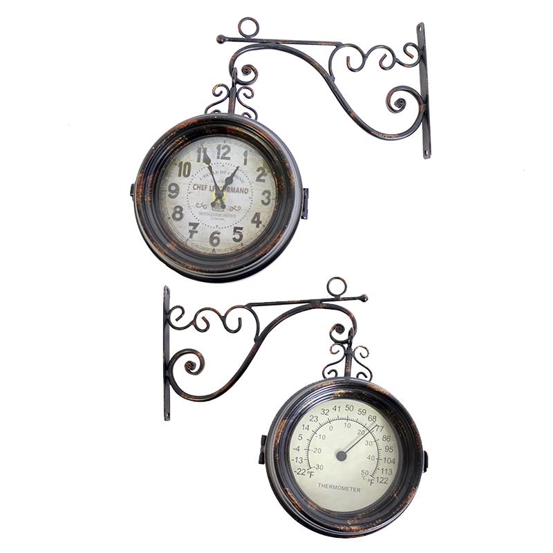 2-sided Clock & Thermometer