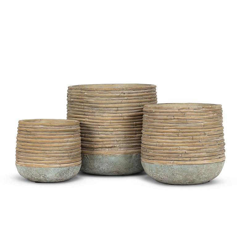Small Rattan Wrap Planter