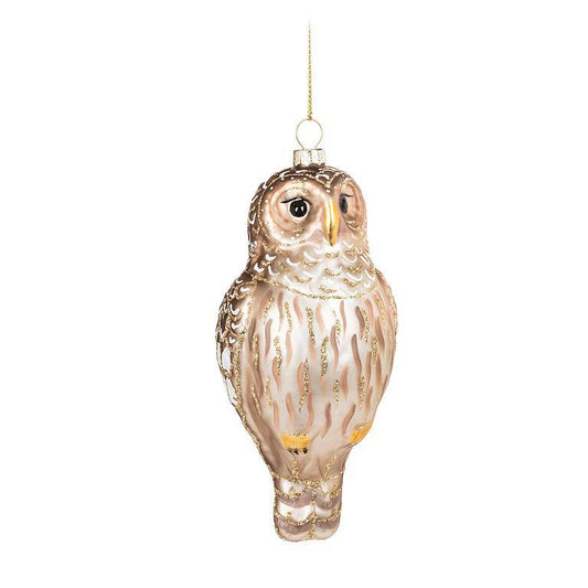 Majestic Owl Ornament 5"H