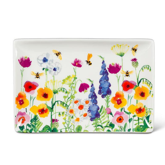 Bee Garden Square Plate 4x6"
