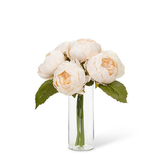Full Peony Bouquet Ivory