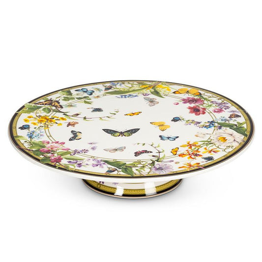 Butterfly Garden Pedestal Cake Stand