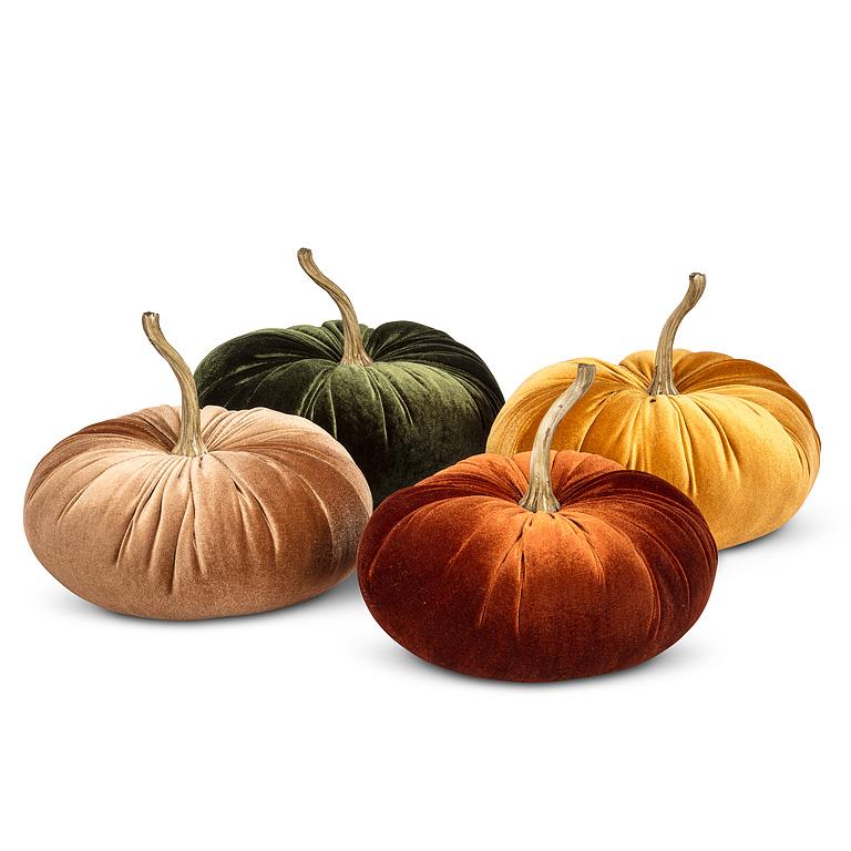 Large Velvet Pumpkin Asst