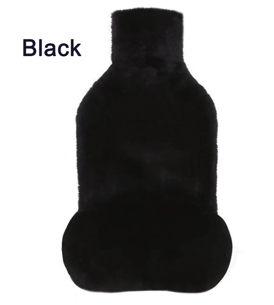 Sheepskin Seat Cover Universal Fit - Black
