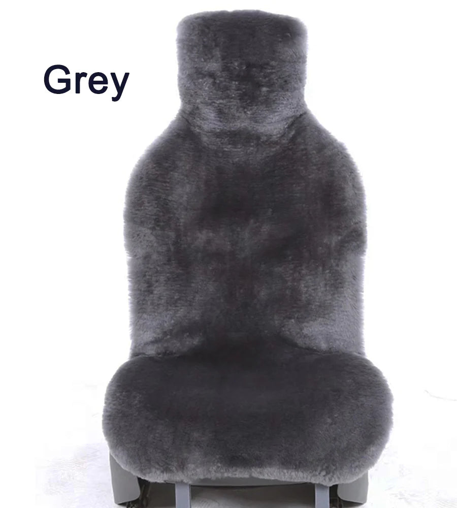 Sheepskin Seat Cover Universal Fit - Grey