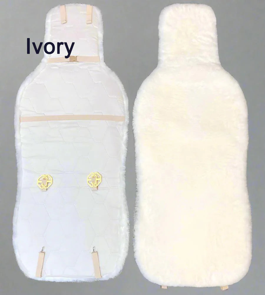 Sheepskin Seat Cover Universal Fit - Black