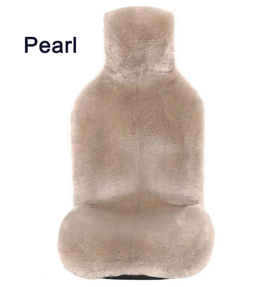 Sheepskin Seat Cover Universal Fit - Pearl