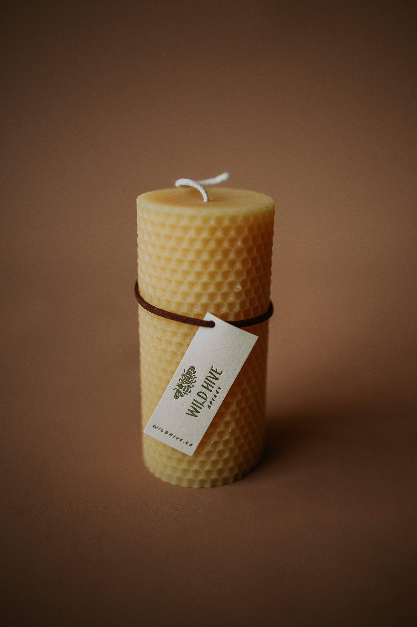 Honeycomb Round Beeswax Candle