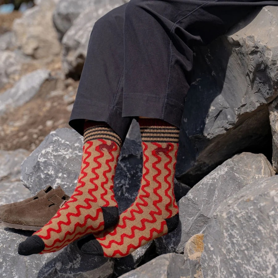 Heartline Squiggle Alpaca Socks