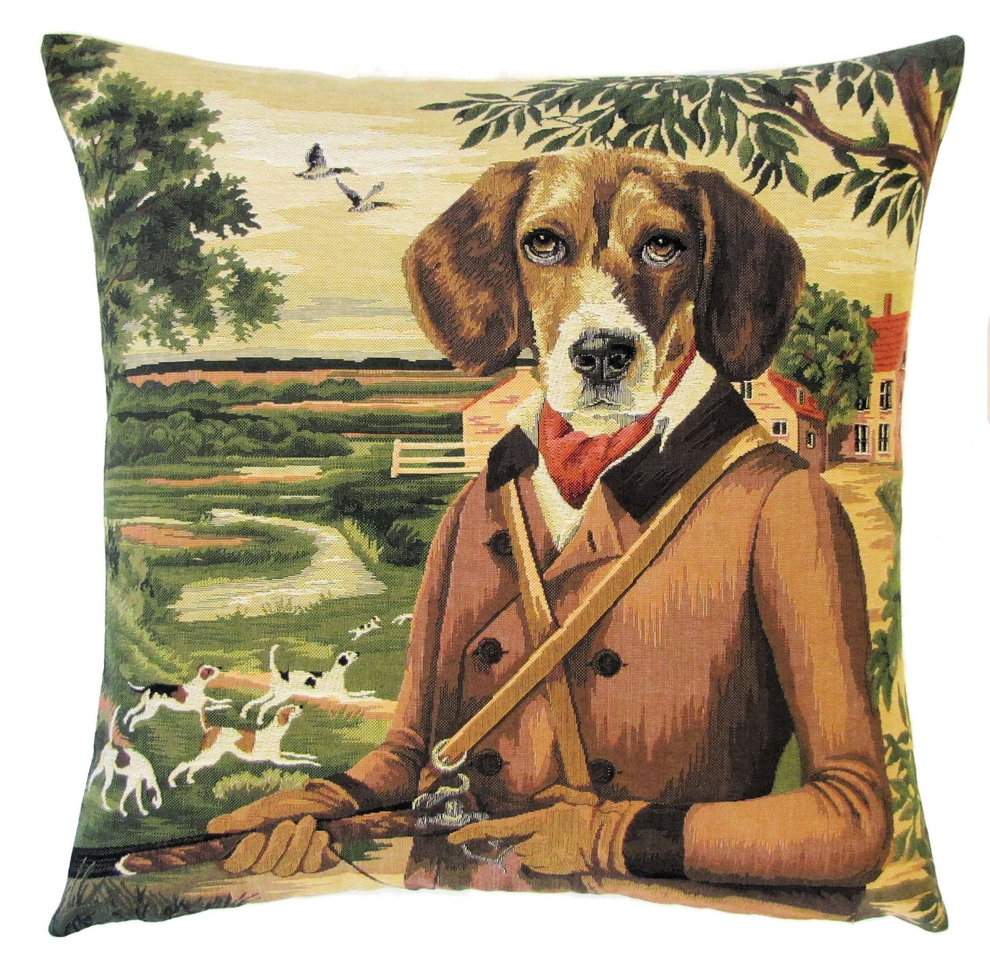 Foxhunt Beagle Cushion Cover 18"