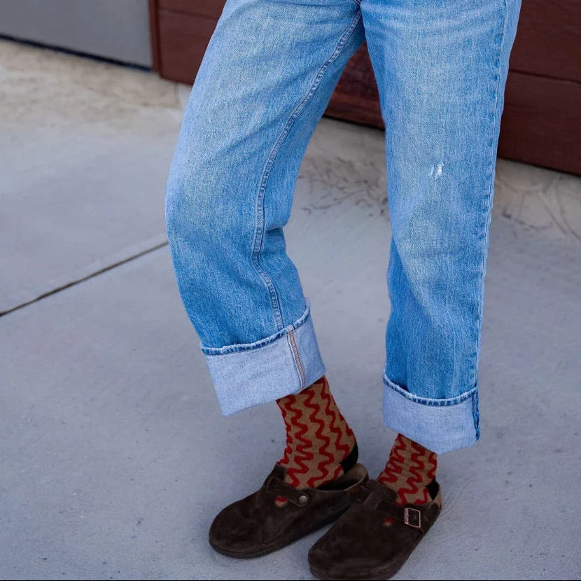 Heartline Squiggle Alpaca Socks