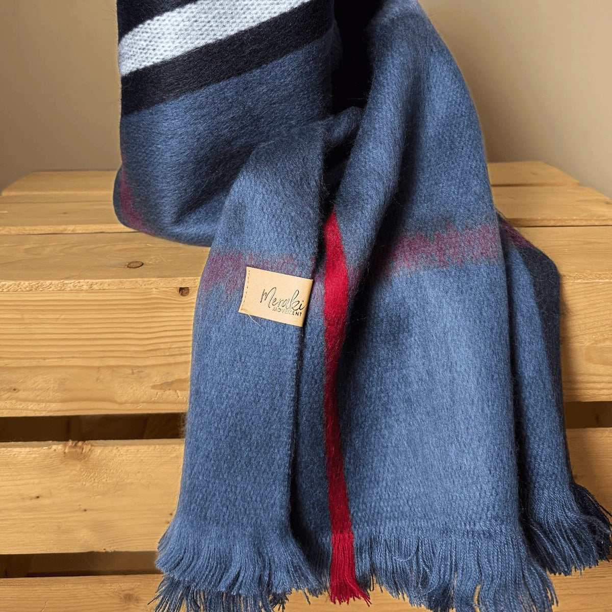 Stone Metro Plaid Alpaca Blanket Scarf