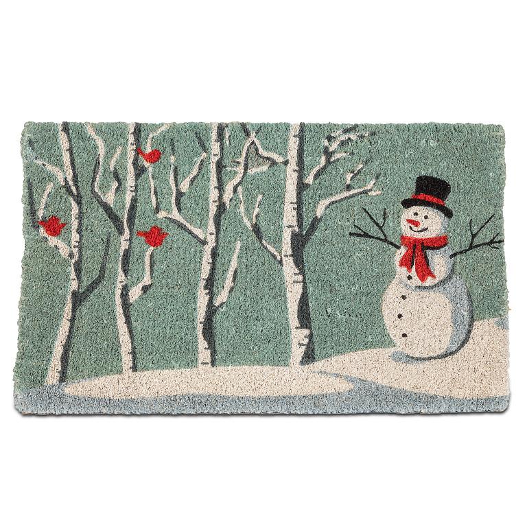 Snowman & Cardinals Doormat 18x30"