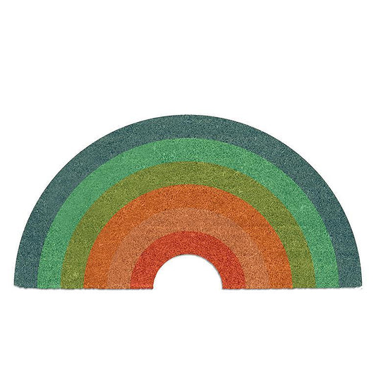 Muted Rainbow Shape Doormat