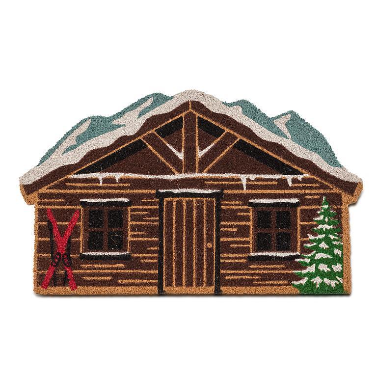 Ski Chalet Shaped Doormat 18x30"