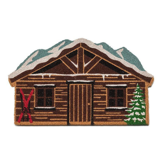Ski Chalet Shaped Doormat 18x30"