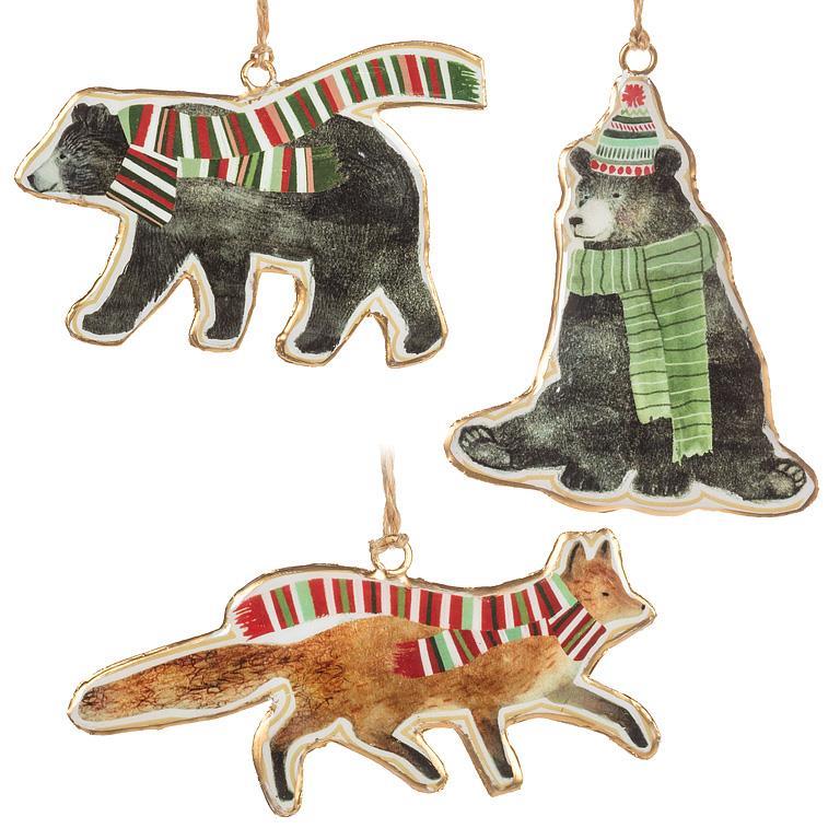 Winter Animals Ornaments assorted
