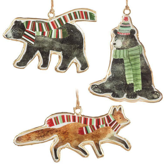 Winter Animals Ornaments assorted