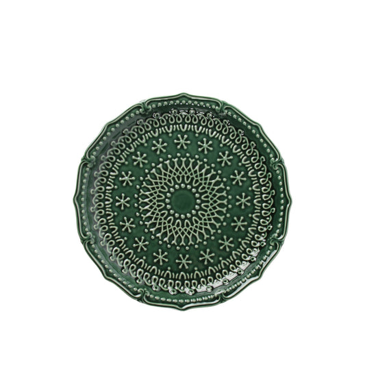 Embossed Green Serving Plate
