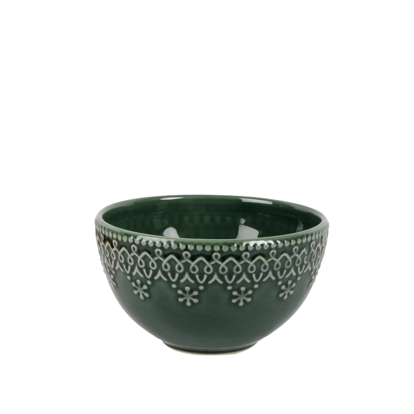 Embossed Green Bowl
