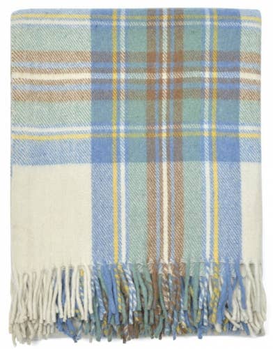 Stewart Muted Blue Deluxe Highland Blanket