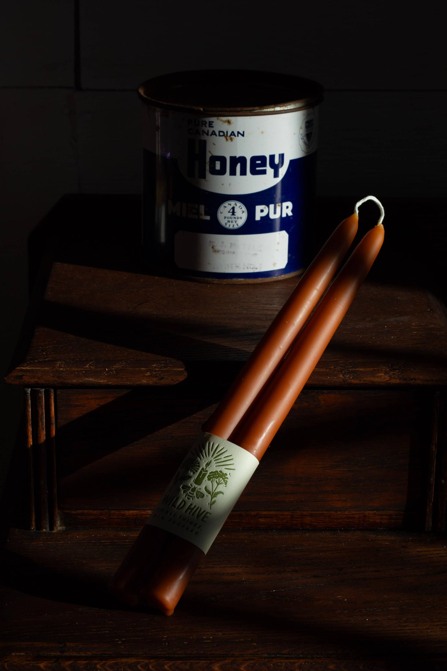 Terracotta Beeswax Taper Candles