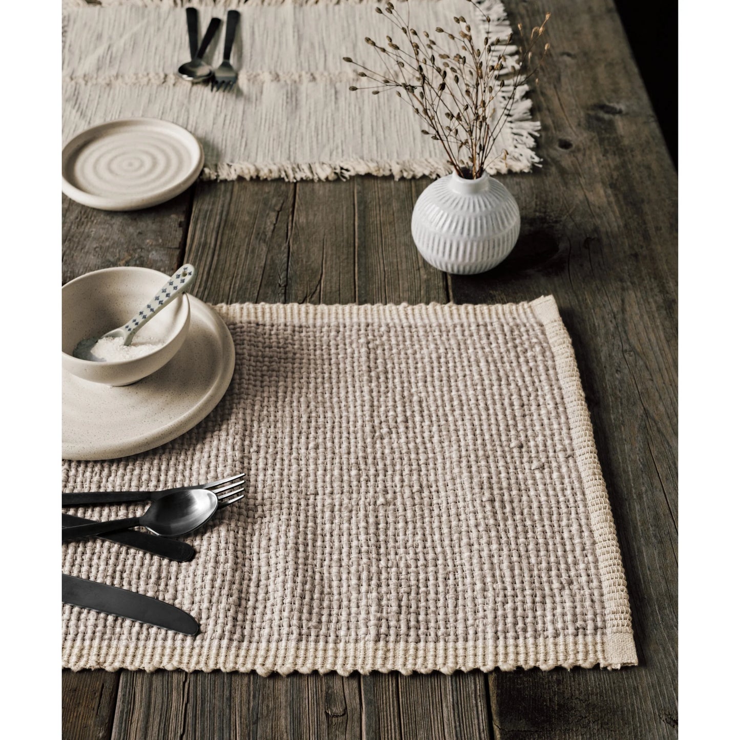 Dove Grey Lattice Placemat