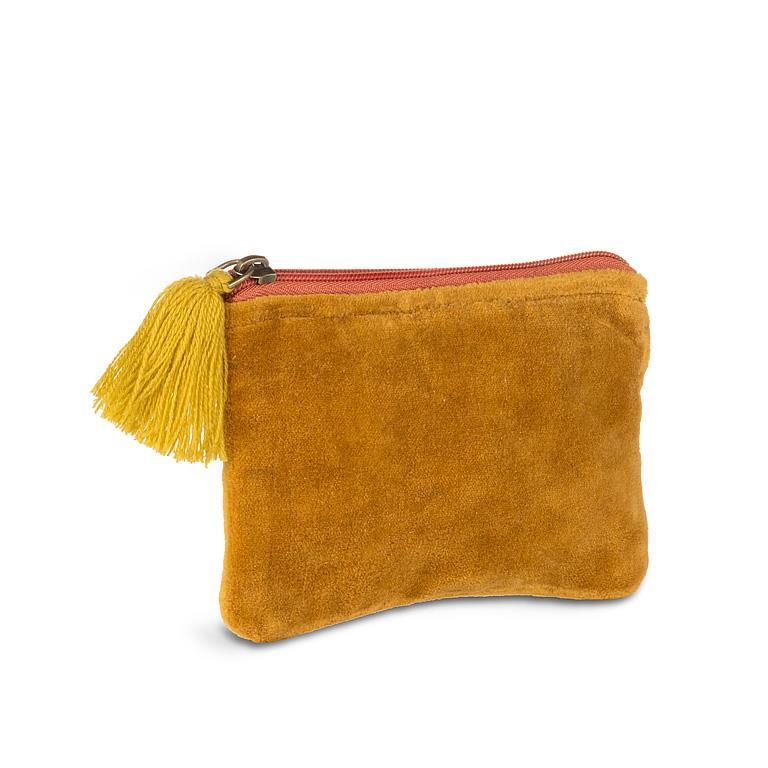 Velvet Pouch w/Tassel Gold