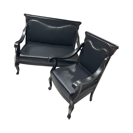 Antique Settee + Chair