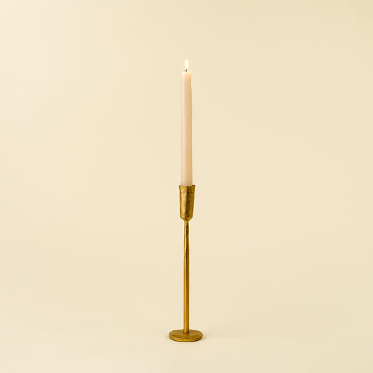 Luna Forged Candlestick Med Gold