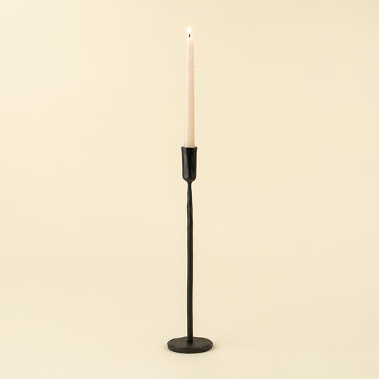 Luna Forged Candlestick L Black
