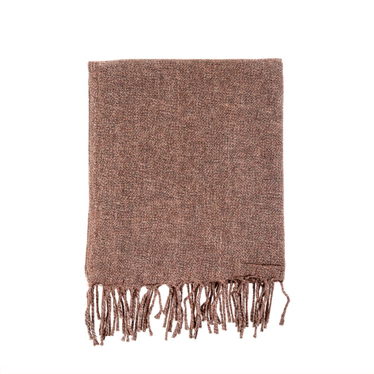 Adair Wool Blend Throw Rose/Grey 50x60"