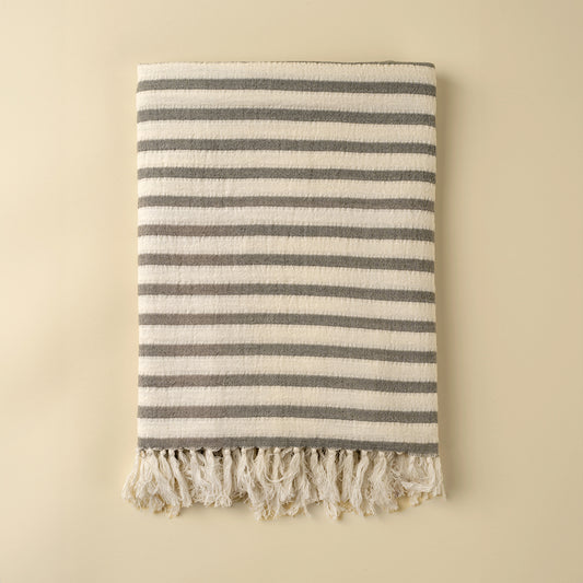 Castaway Cotton Throw Slate 50x60"