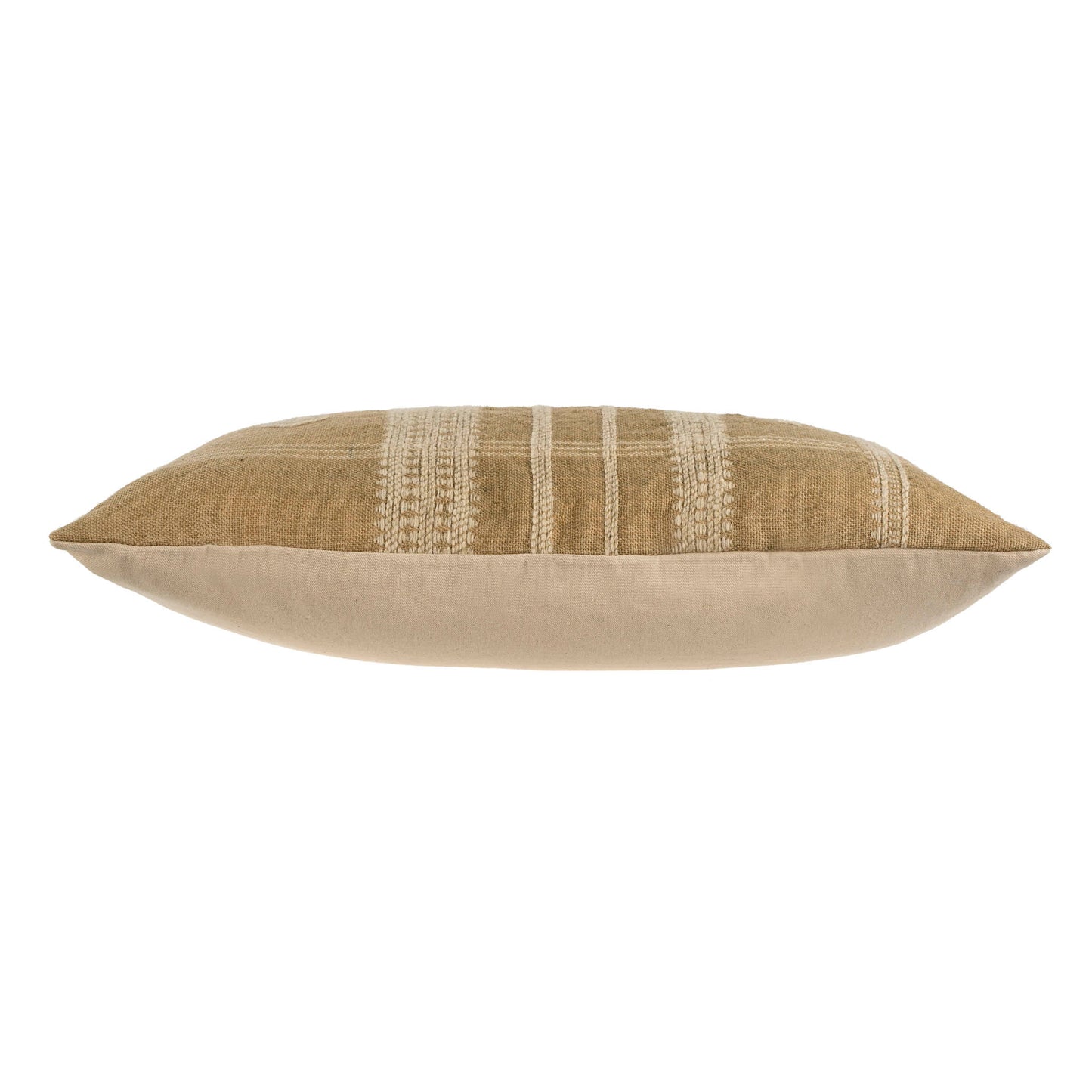 Bhujodi Wool Handloom Pillow Beige 16x24"