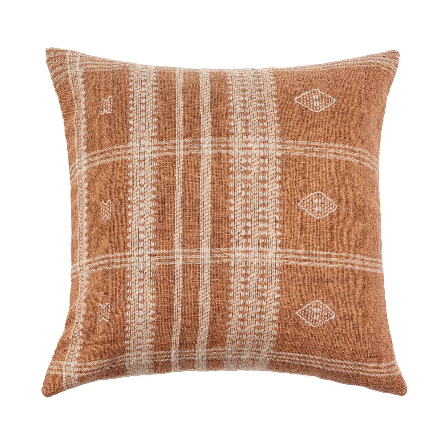 Bhujodi Wool Handloom Pillow Apricot 20x20"
