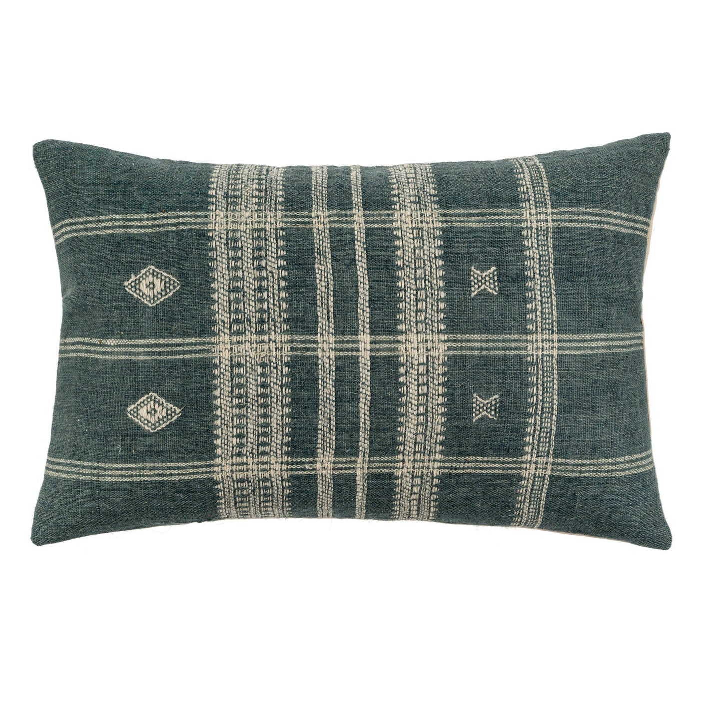 Bhujodi Wool Handloom Pillow Blue 16x24"